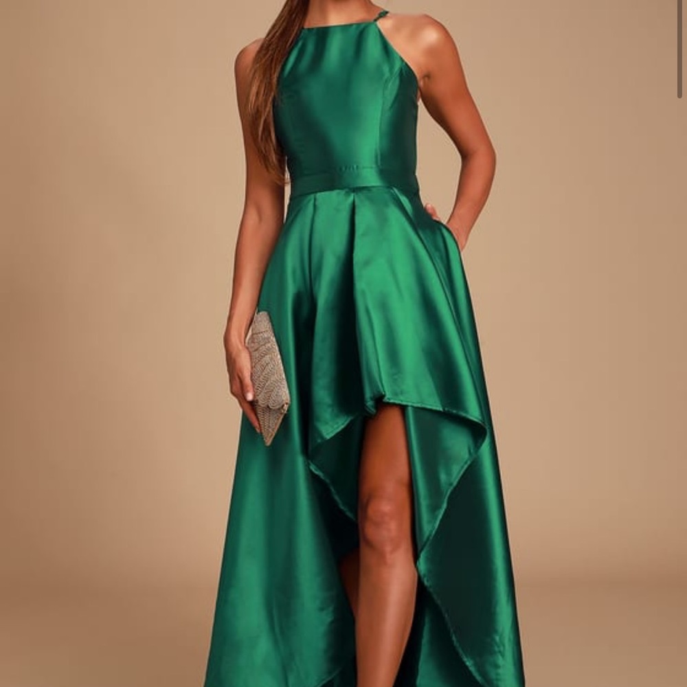 Emerald green formal dress